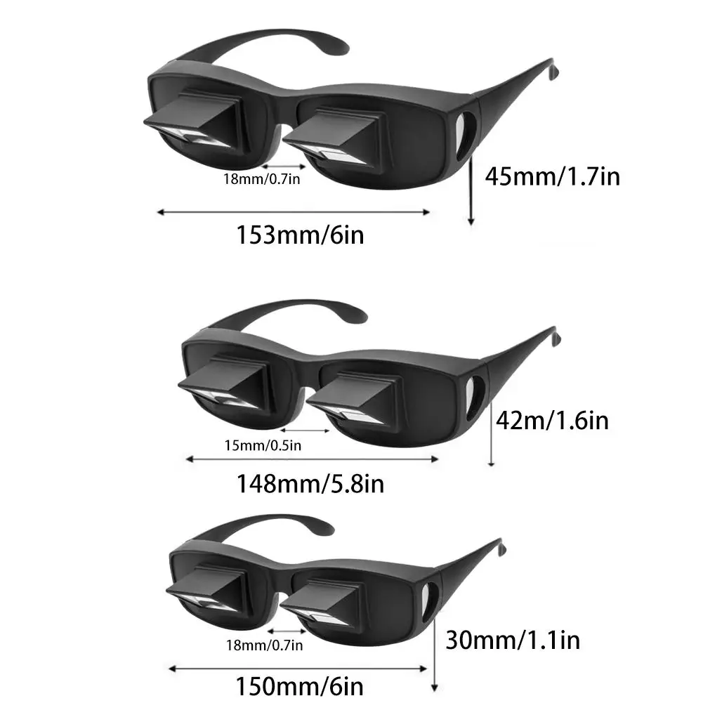 Lazy Periscope Horizontal Reading Black TV Sit View Glasses On Bed Lie Down Prism Spectacles S M L | Инструменты