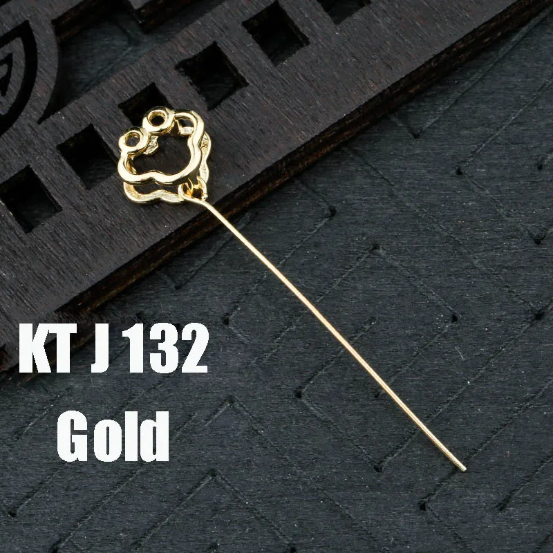 KT J132 gold 925 стерлингового серебра застежки на ожерелье с булавками 40 мм нефритовый драгоценный кулон Соединительная Пряжка Крючки Bails DIY аксессуары для ювелирных изделий - Цвет: KT J132 gold