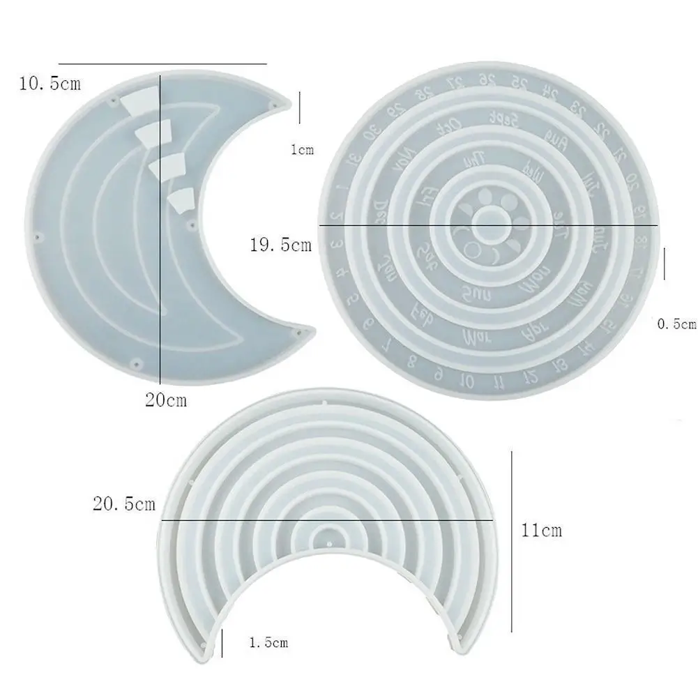 

DIY Crystal Epoxy Resin Mold Calendar Hanging Plate Decoration Calendar Silicone Listing Household Mold Perpetual For Resin D5K7