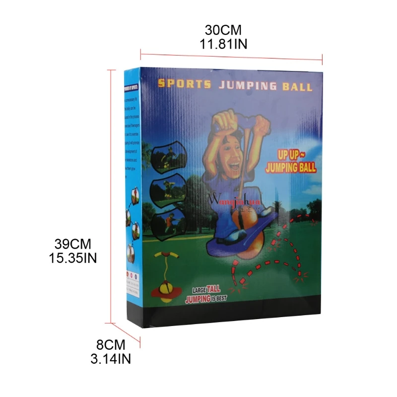 

Children Fitness Bouncing Ball Elastic Band Rubber Rope Handle Jump Ball Outdoor