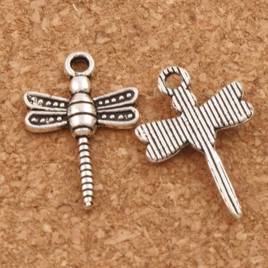 Thin Dots Dragonfly Charm Beads 14.2x21.5mm 150pcs zinc alloy Pendants Jewelry DIY Fit Bracelets Necklace Earrings L967