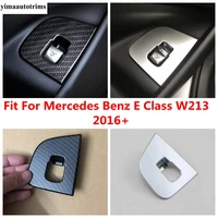 rear trunk tail gate button decor frame cover trim matte carbon fiber accessories for mercedes benz e class w213 2016 2021