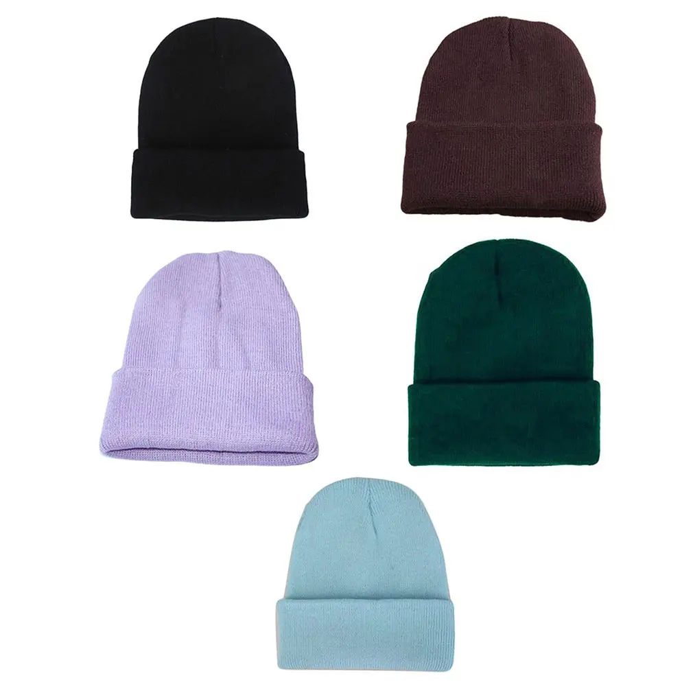 Зимние шапки однотонные для женщин | Аксессуары одежды