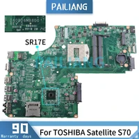 for toshiba satellite s70 pga 947 notebook mainboard da0bd6mb8d0 sr17e socket ddr3 laptop motherboard tested ok