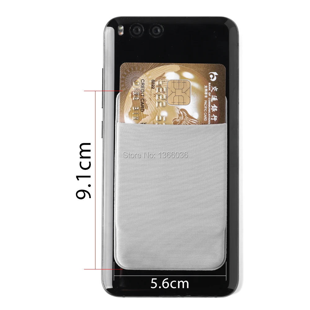 200pcs Fashion Elastic Mobile Phone Wallet Cell Card Holder Case Adhesive Sticker Pocket Credit ID | Мобильные телефоны и
