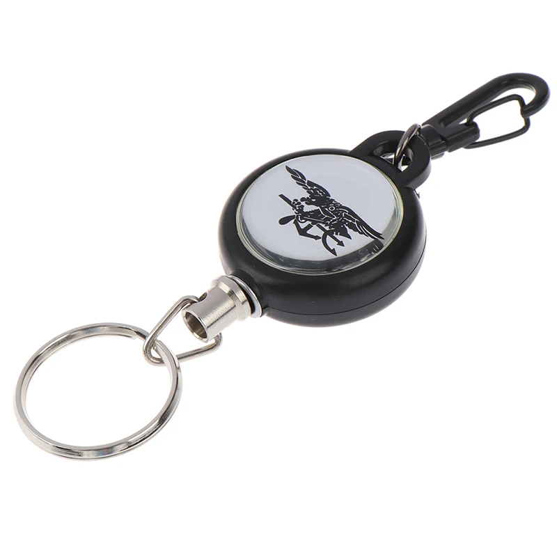 Упругий стальной трос выдвижное кольцо для ключей эластичный брелок отдача