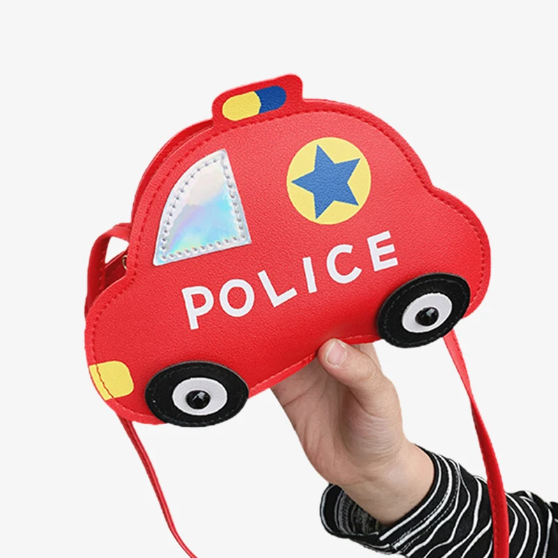 

Kids Cartoon Police Car Crossbody Bag Fashion Car Shape Shoulder Bag Cute Mini Bags for Children Kids