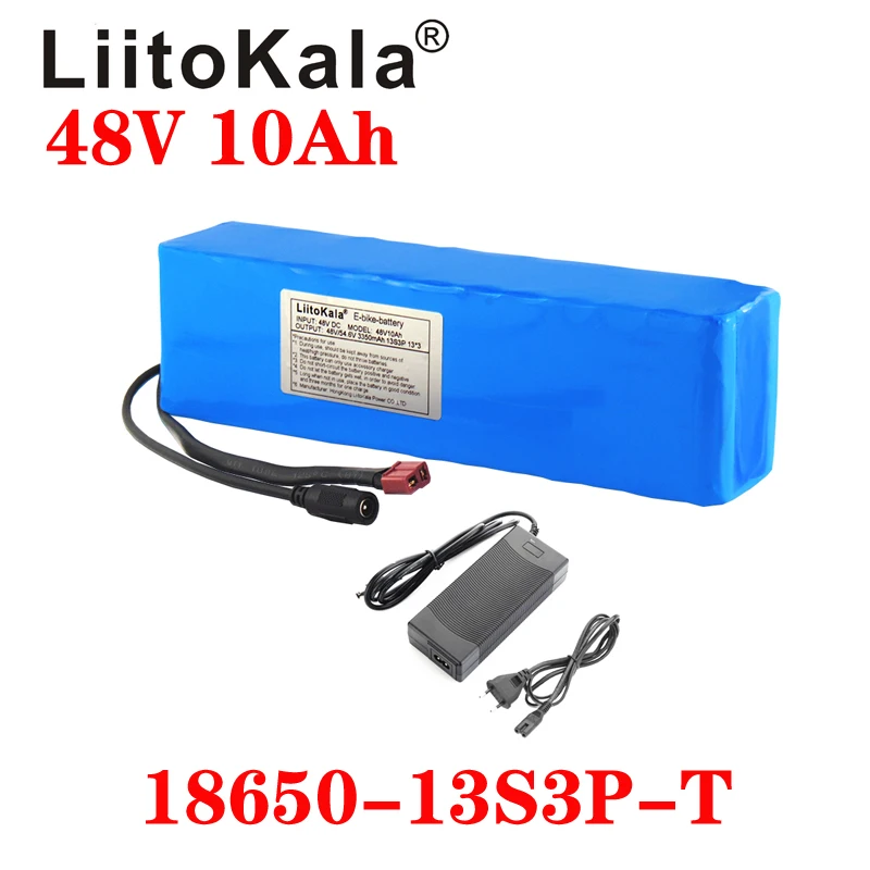 LiitoKala – batterie lithium-ion pour vélo électrique 48v, 10ah, kit de conversion pour vélo bafang 1000w avec chargeur
