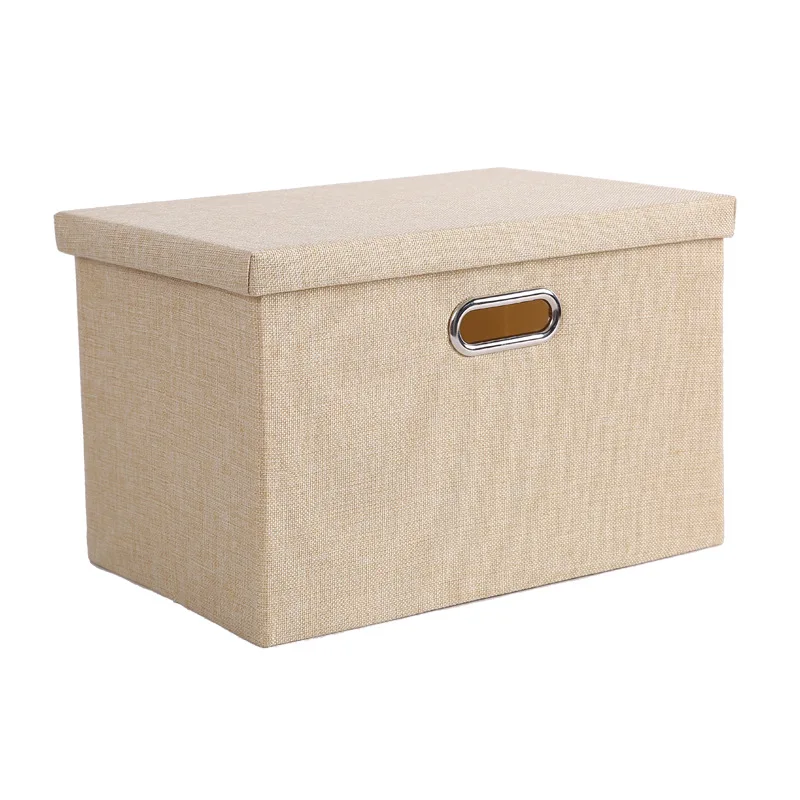 

Cotton And Linen Storage Box Foldable Large Waterproof Laundry Bucket Home organizer Y6Y090166