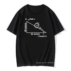 Мужская футболка с забавным принтом в виде математического треугольника, Мужская хлопковая футболка с короткими рукавами для решения проблем в уличном стиле