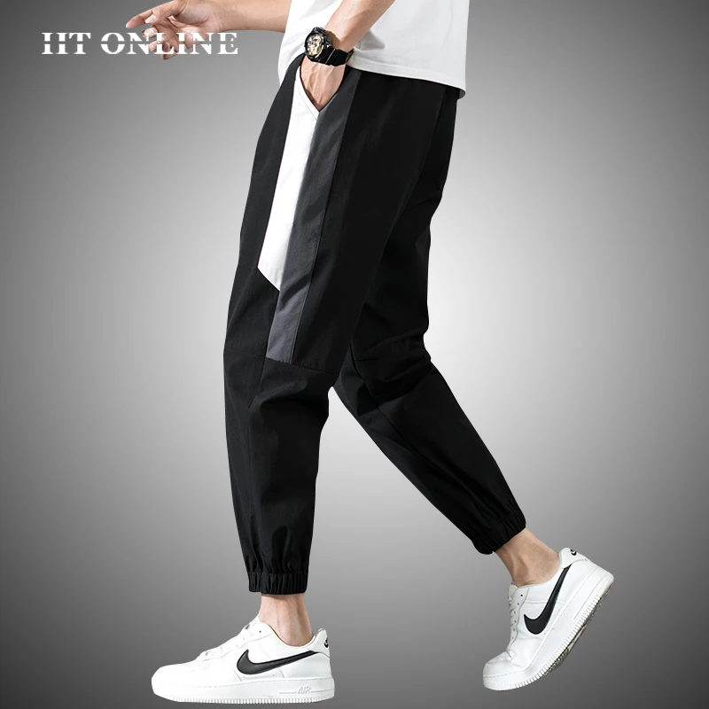 Брюки мужские спортивные в полоску повседневные Джоггеры для мышц дышащие штаны