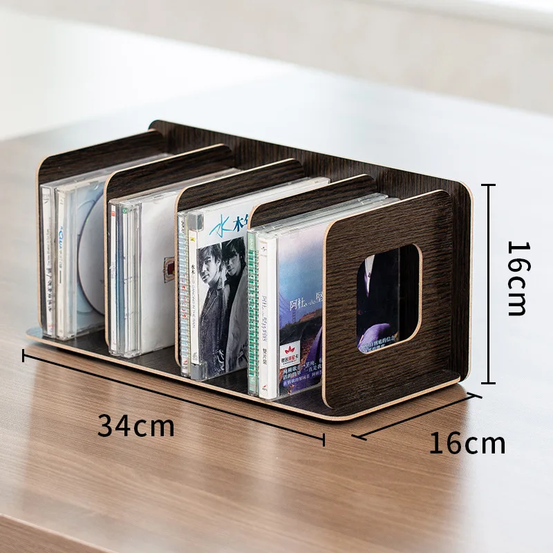 Деревянная стойка для хранения компакт дисков дома и офиса креативная