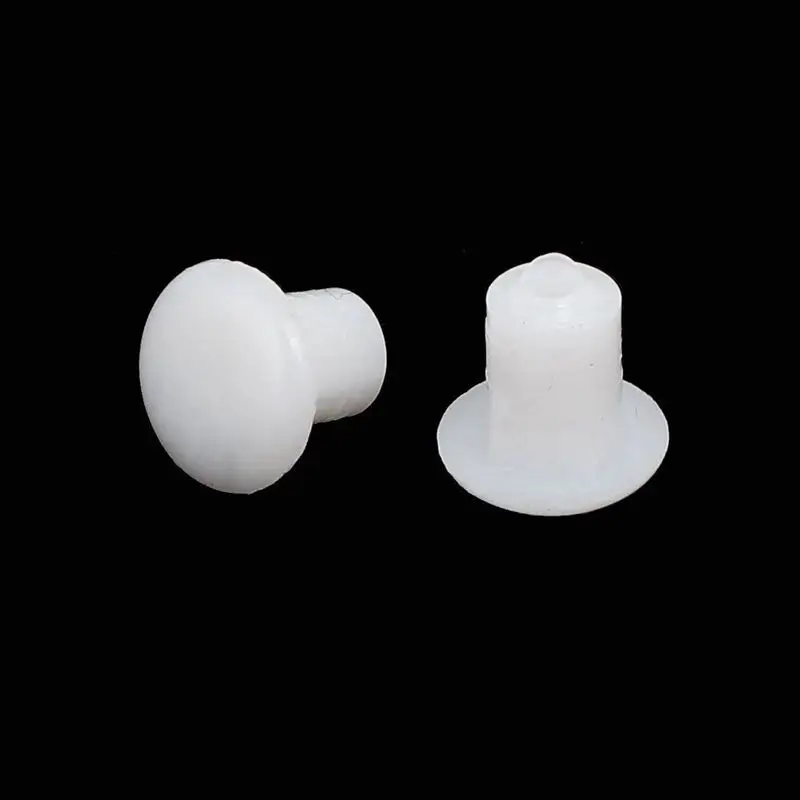 

Promotion! Plastic Round Shaped Cover Screw Cap Lid White 50pcs for 5mm Dia Hole