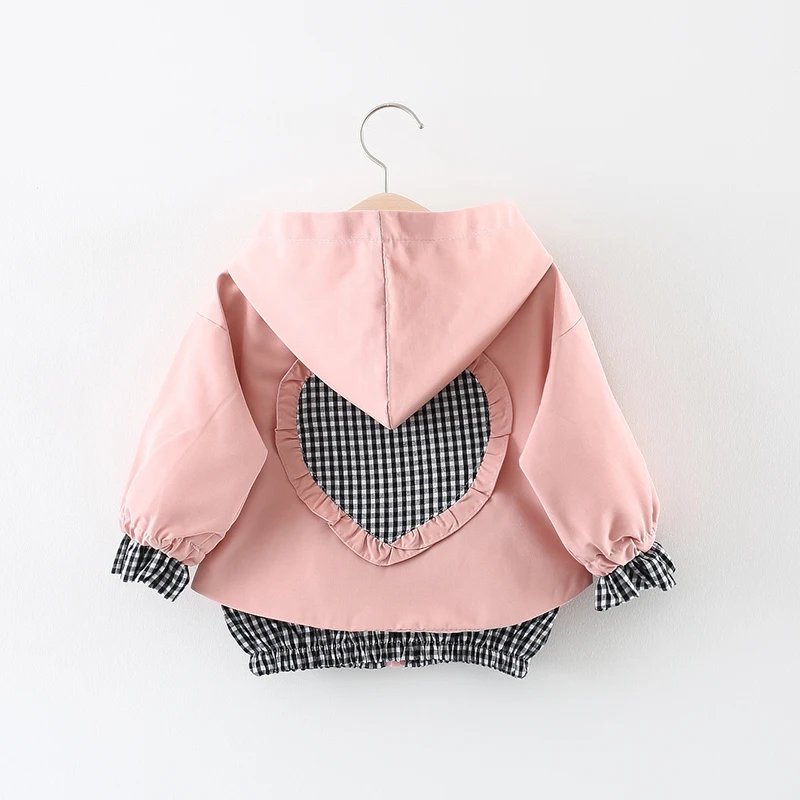 Детская ветровка на молнии с капюшоном в клетку|Куртки и пальто| |