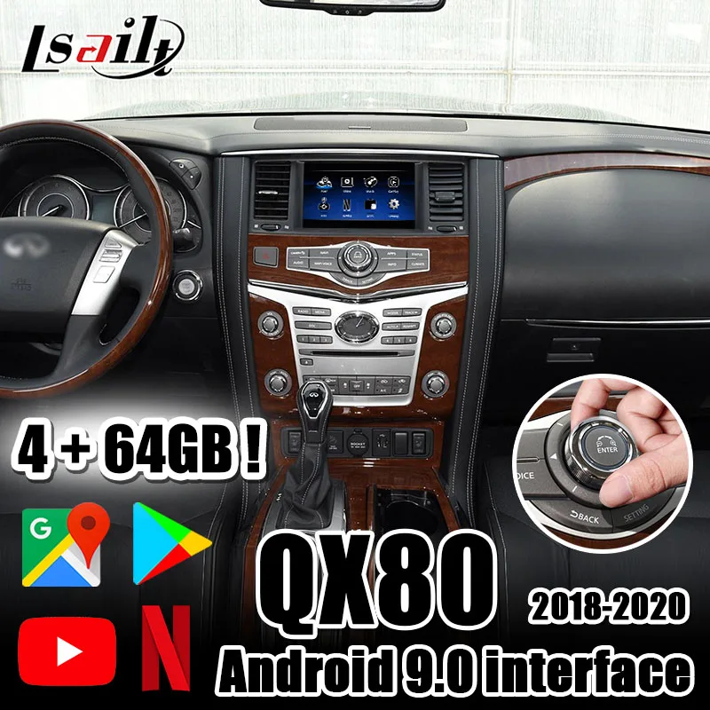 

Интерфейс Lsailt 4 Гб CarPlay и Android, в комплекте YouTube, Netflix, магазин Google play для Infiniti QX60 Q50 Q70QX80