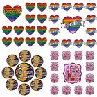 10 шт., патчи с вышивкой и надписью ЛГБТ