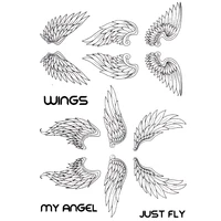 wings and just fly feathery news scrapbook photo cards account rubber stamp clear stamp transparent stamp handmade card stamp