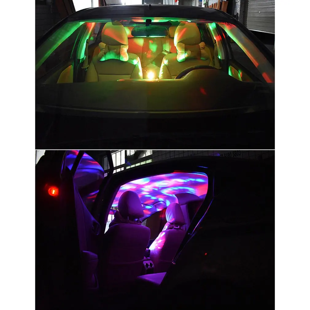 Мини Led Голосовое управление Usb хрустальный магический шар Dj маленький