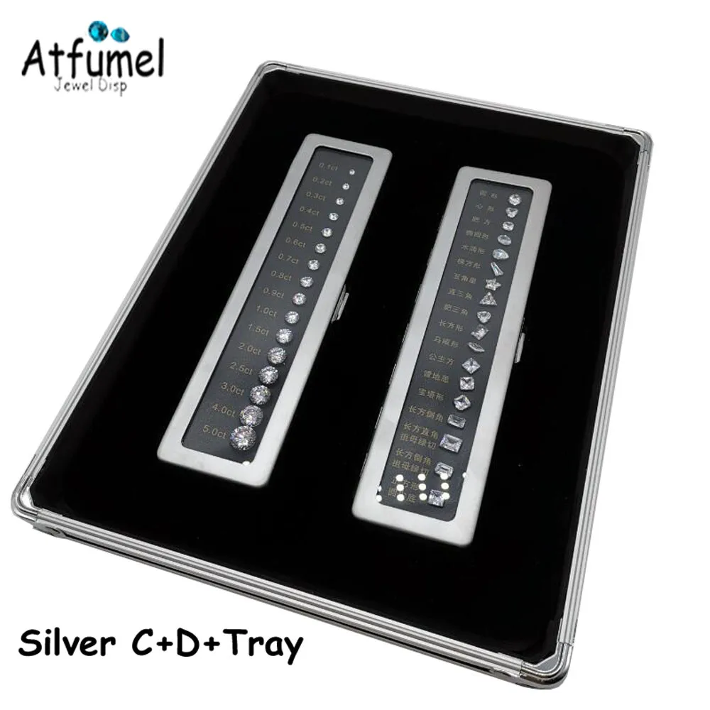 

Standard Diamond Display Compare Tray Portable Carat Weight Colorimetric Clarity Cut Scale Master Stone Teaching Tester Tool