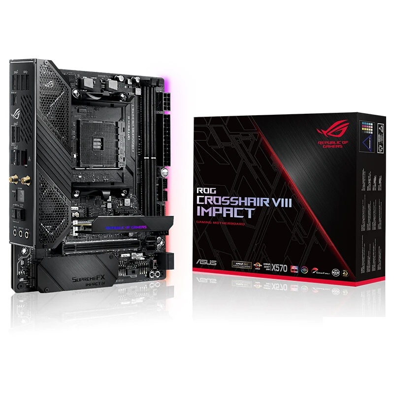 Материнская плата ASUS ROG CROSSHAIR VIII IMPACT X570 C8I + R5 5600X/R7 5800X/R9 5900X|Системные блоки| |