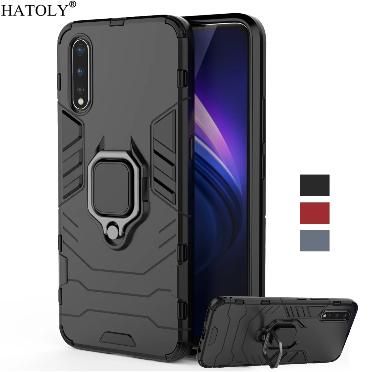 

For Cover Vivo iQOO Neo Case Silicone & PC Ring Holder Phone Bumper Case For Vivo iQOO Neo Back Cover For Vivo iQOO Neo Fundas