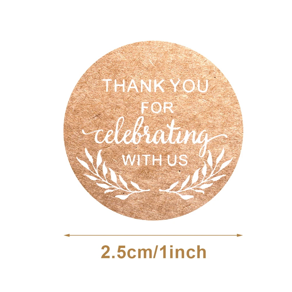 500 шт. ярлыки с надписью Thank You стикеры из натуральной крафт бумаги ручной работы