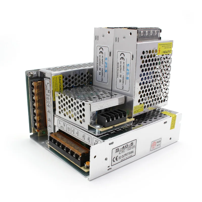 AC DC Светодиодный драйвер 12 вольт источник питания 220 В до 1A 2A 3A 5A 6A 8A 10A 15A 30A 40A 50A