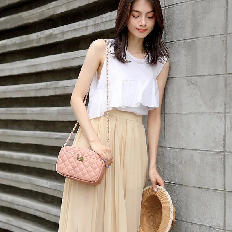 

CASMOR Flap Bags for Women 2020 Summer Lady Shoulder Handbag Female CrossBody Bag Multifunction Suture Lattice Shoulder Bag