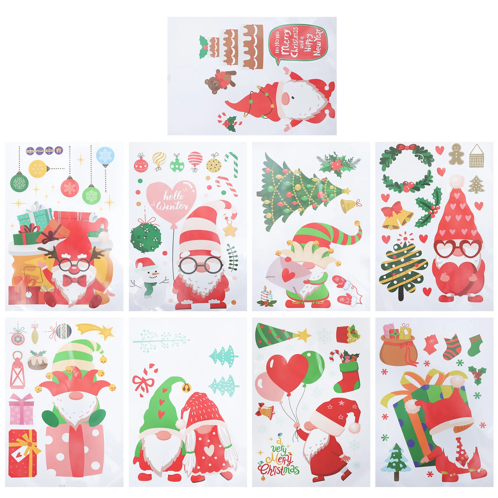 

Листы рождественской тематики, декоративные наклейки, самоклеящиеся наклейки на стекло