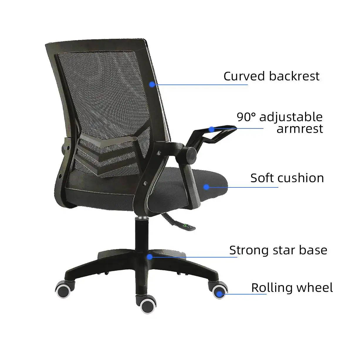 

Home Office Chair Ergonomic Desk Chair Mesh Computer Chair with Lumbar Support Armrest Executive Rolling Swivel Adjustable