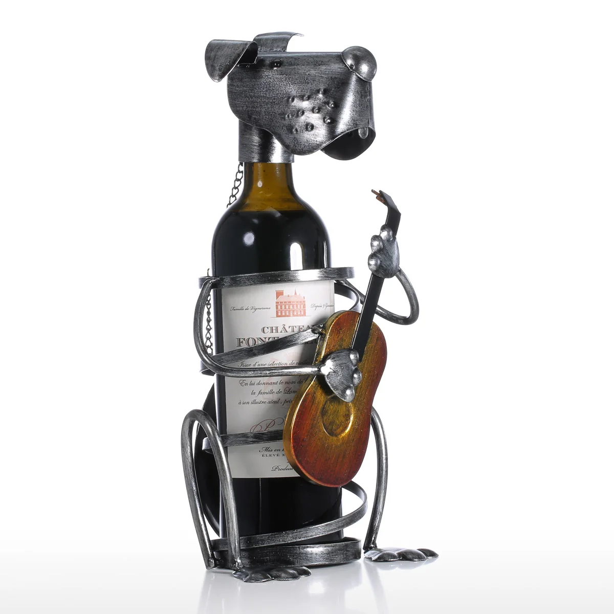 Винная стойка с саксофоном железная фигурка животного искусственная музыка