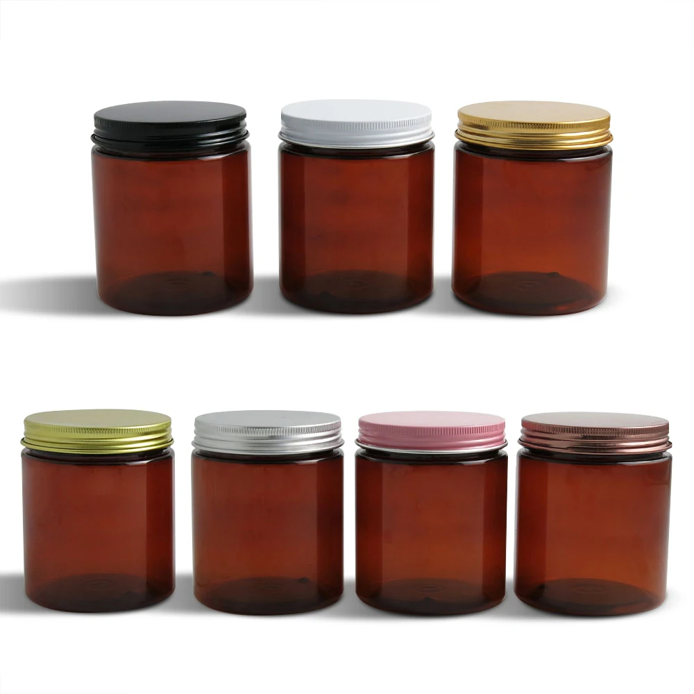 250 г больше пустой янтарь баночка для косметического крема 250cc 8 3 унций коричневый