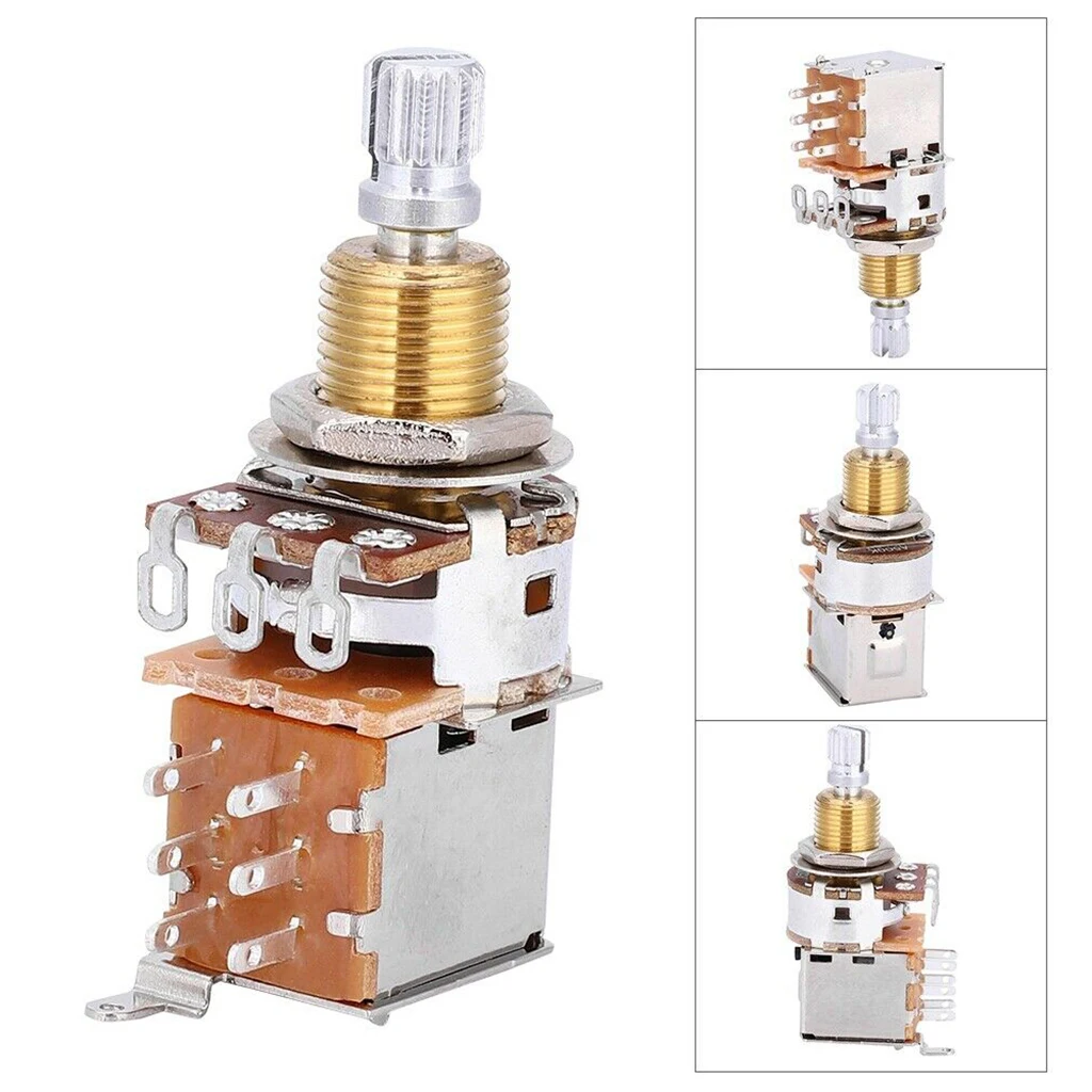 

Push Pull Pot переключатель для гитары потенциометр аудио громкость тон разделенный вал переключатель управления с гайками шайбы детали гитары