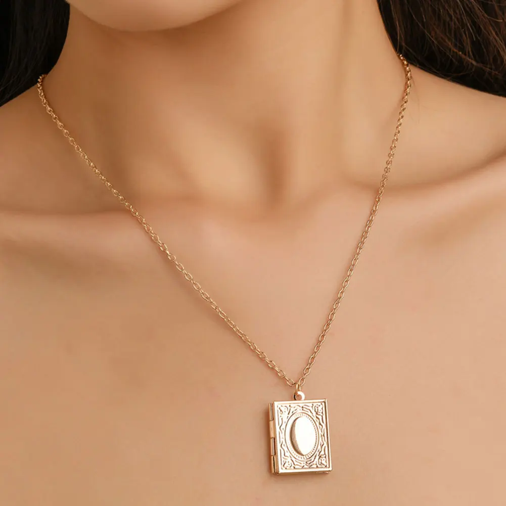 Ожерелье книжка медальон с изображениями подарок для дочери ожерелье на