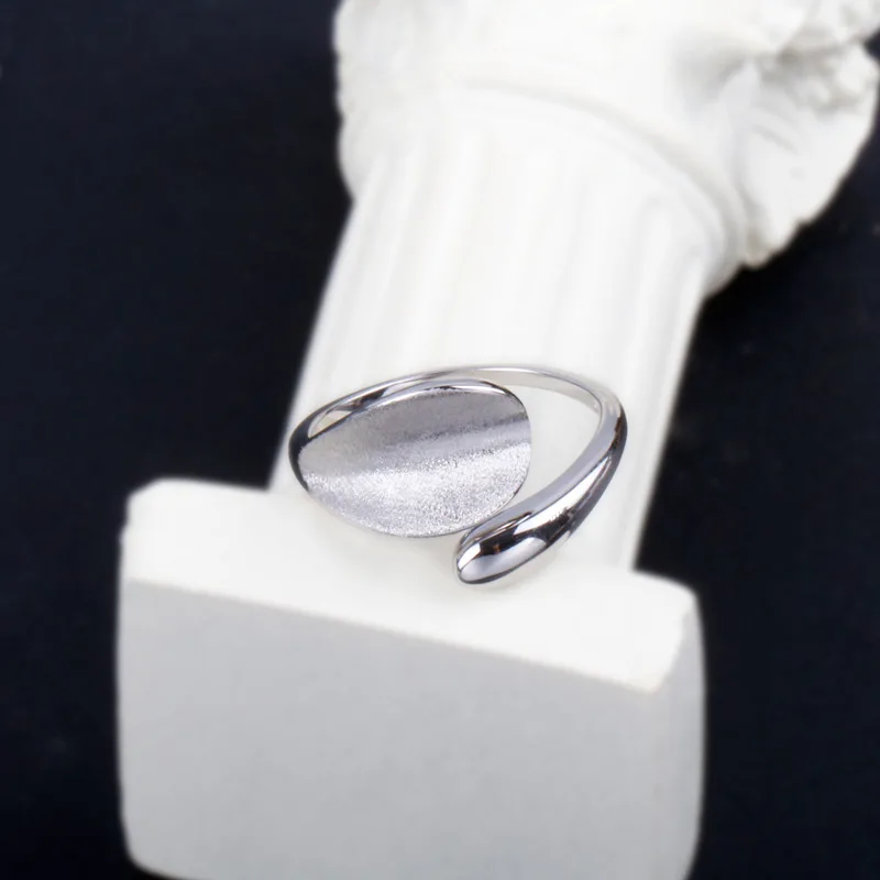 

100% Original Pure Sterling 925 Silver Ring for Women Fashion Statement Ring European Temperament Gold Finger Ring Fine Jewelry