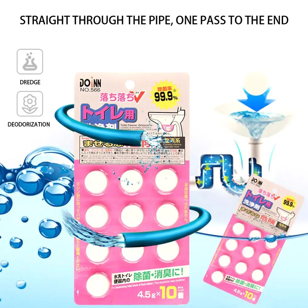 

10 шт./упак. автоматический отбеливатель, емкость для унитаза, очиститель таблеток, очиститель таблеток, очиститель туалета, дезодорант-табл...