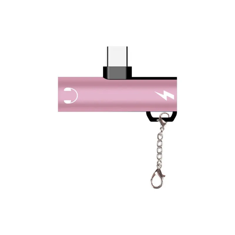 NEW 2 in 1 Type-C to 3.5mm Audio Adapter + Charging Cable Connector Converter for Xiaomi Huawei SamSung Iphone Classic Color | Электроника