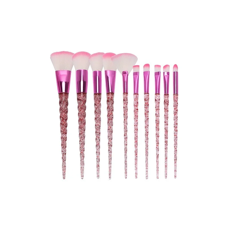 

10PCS Diamond Makeup Brush Set Foundation Brush Set Facial Brush Eyeshadow Brush Set Beauty Tool Cosmetics Brush for Make Up