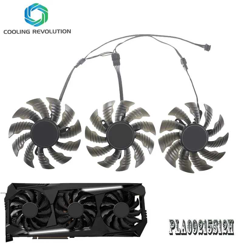 Placa Gráfica para Gigabyte Aorus Radeon rx 5700 xt 8g 82 mm Pla09215s12h Rx5700xt 4pin fã da Ventiladores e resfriadores