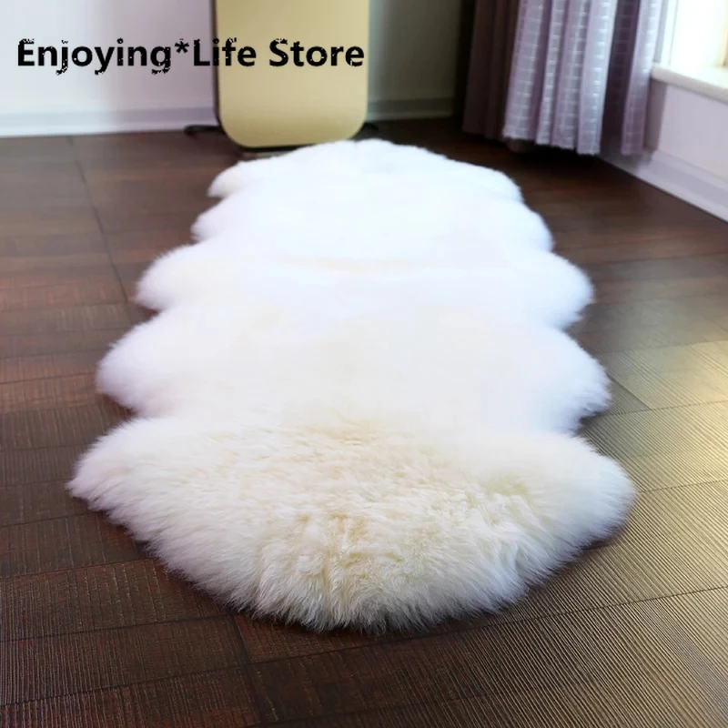 

100% GENUINE & THICK WOOL Sheepskin Pelt Rug Shaggy Area Rug for Living Room Sheep Skin Furry Rug for Home Decor Fluffy Mat