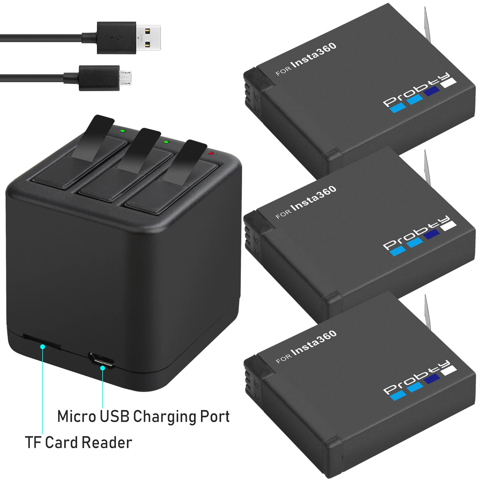 3x1400 мАч один аккумулятор + зарядное устройство USB поддержка одновременного