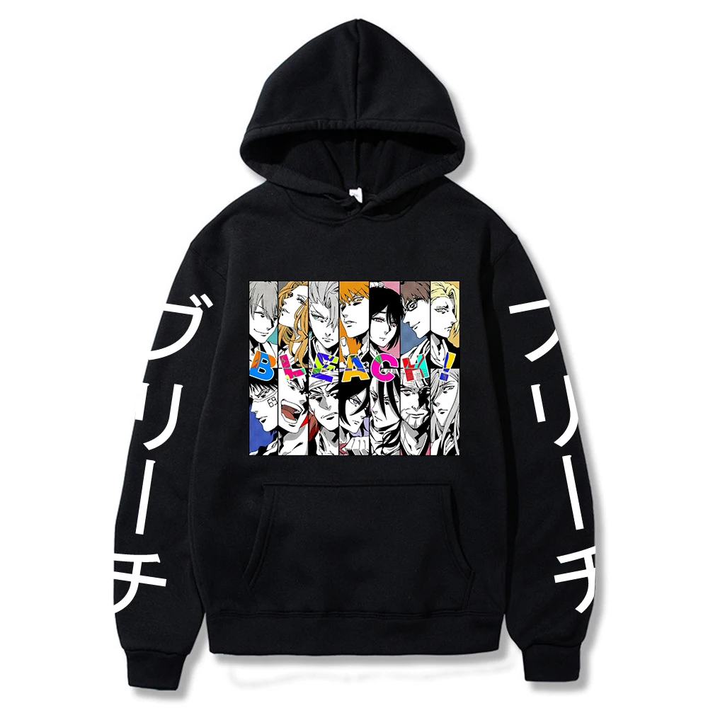 

Anime Bleach Sweatshirt Pocket Hoodie Print Long Sleeve Streetwear