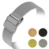 quick release stainless steel woven watch strap 16mm 18mm 20mm 22mm milanese watch band universal watchband