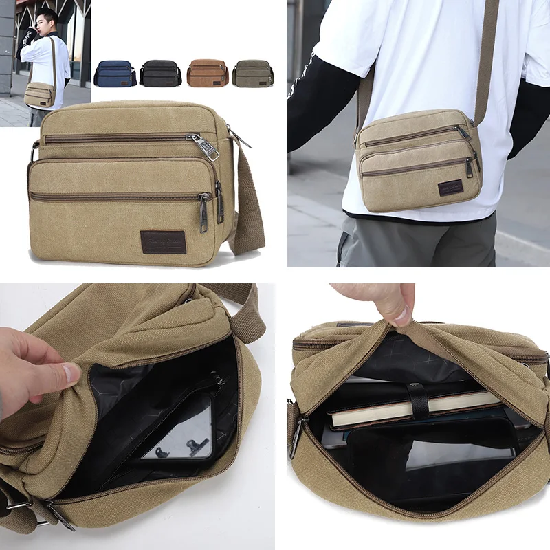 2020 мужские дорожные сумки через плечо холщовые ретро повседневные сумки-тоут