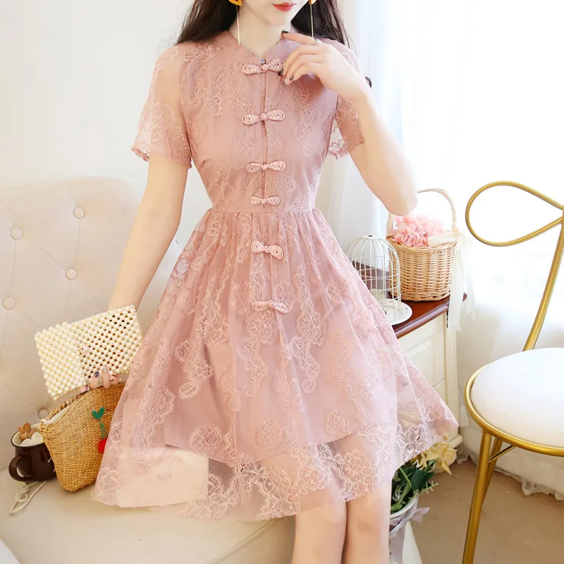 Кружевные платья, китайское женское платье cheongsam, Сетчатое платье, платье для невесты, свадьбы, вечеринки, qipao, китайское платье - Цвет: color2