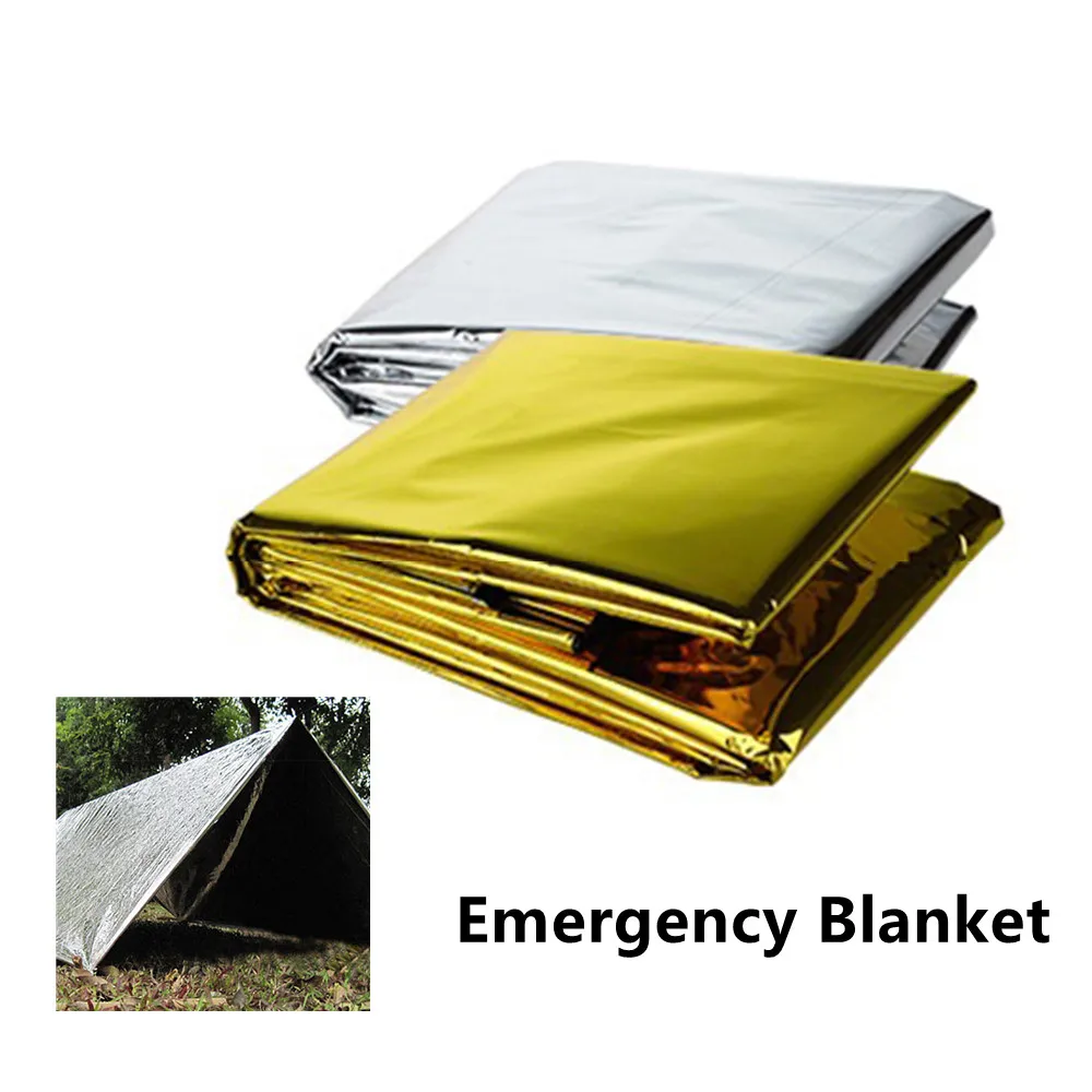 

Уличное водонепроницаемое аварийное одеяло, одеяло с изоляцией для экстренных случаев, для выживания, кемпинга, спасательное одеяло, уличный инструмент для оказания первой помощи