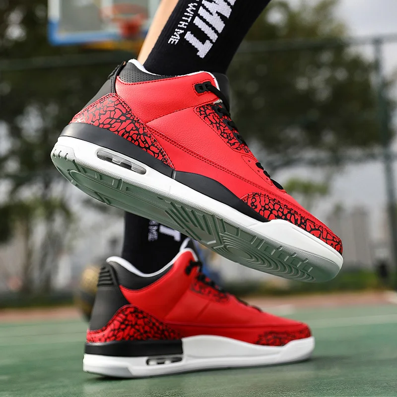 Мужские баскетбольные кроссовки больших размеров s уличные с высоким берцем