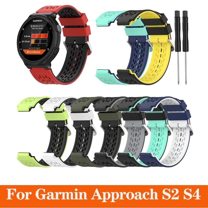 

Sport Silicone Watch Strap For Garmin Approach S2 S4 GarminVivoactive SmartWatch Band Replacement WristBand 22mm Bracelet Belt