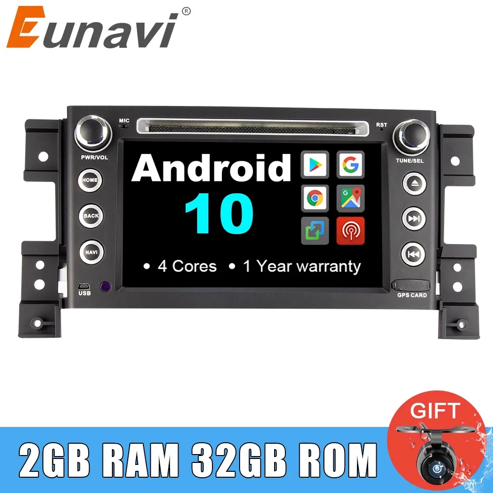Eunavi Android 10 автомобильный Радио мультимедиа для Suzuki Grand Vitara 2005 2012 Аудио Видео