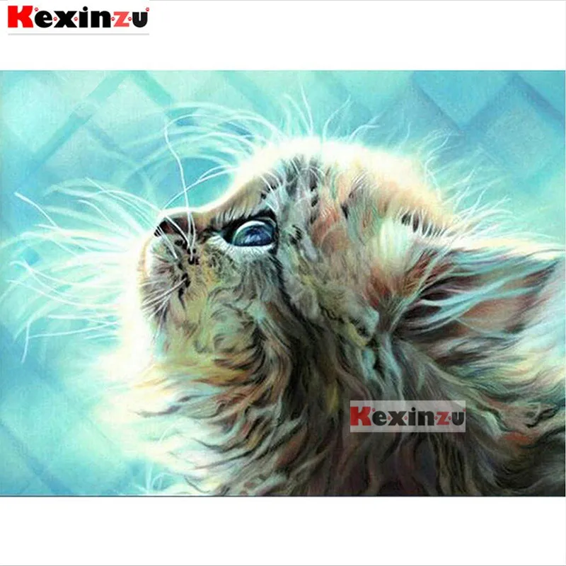 3d-diy-diamond-mosaic-animal-eye Кот-Алмазная вышивка крестиком kit-Christmas-5D-Diamond-Painting украшение